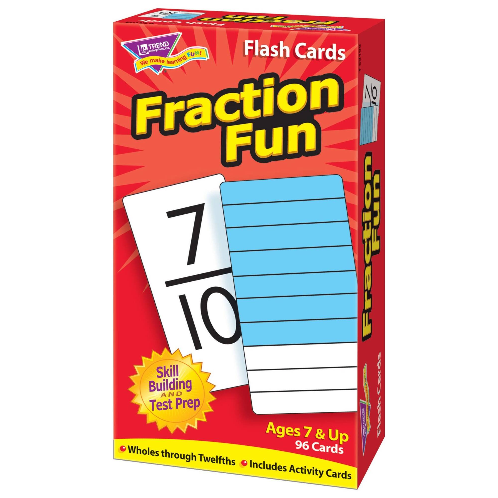 Trend Enterprises® Fraction Fun Skill Drill Flash Cards